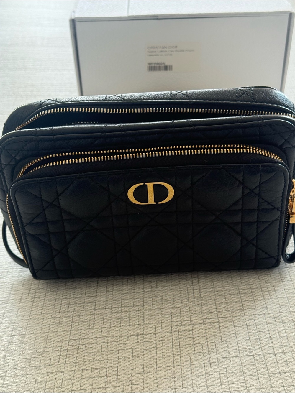 Dior Supple Calfskin Caro Double Pouch Black - Picture 12 of 15